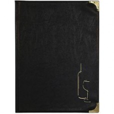 Carta dei vini Basic - A4 - 31,5 x 24 cm - PVC - nero - 4+2 buste fisse incluse - Securit Carta dei vini Basic - A4 - 31,5 x 24 cm - PVC - nero - 4+2 buste fisse incluse - Securit