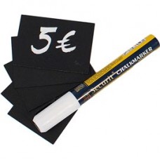 Targhette - 5,2 x 7,4 cm (A8) - nero - Securit - set 20 pezzi