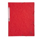 Cartellina con elastico - cartoncino lustrè - 3 lembi - 400 gr - 24x32 cm - rosso - Exacompta