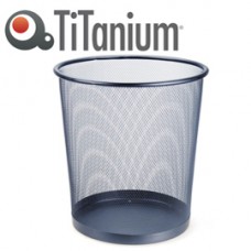 Cestino gettacarte - metallo - 12 lt - nero - Titanium