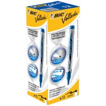 Marcatori Whiteboard Marker Velleda liquid Ink - punta tonda 2,2mm - blu - Bic