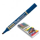 Marcatore permanente N860 - punta scalpello - astuccio 4 colori assortiti - linea Amiko - Pentel