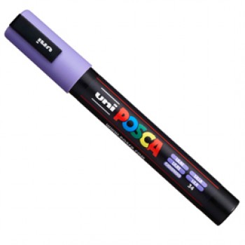 Marcatore a base d'acqua Uni Posca PC5M  - punta  tonda media da 1,8mm a 2,5mm - lilla - Uni Mitsubishi