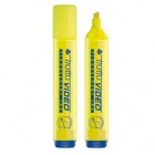 Evidenziatore Tratto Video  - punta a scalpello - tratto da 1,0mm-5,0mm - giallo - Tratto