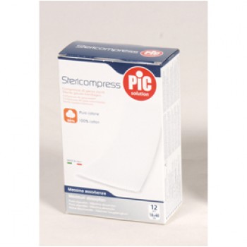 Garza sterile - 18 x 40 cm - MED'S - scatola da 12 compresse (imbustate singolarmente)