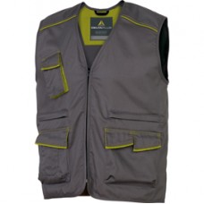 Gilet da lavoro PanostyleR M6GIL - sargia/poliestere/cotone - taglia L - grigio/verde - Deltaplus