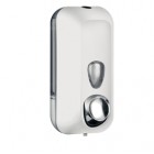 Dispenser Soft Touch per sapone liquido - 10,2x9x21,6 cm - capacità 0,55 L - bianco - Mar Plast