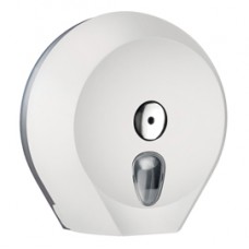 Dispenser linea plus di carta igienica in rotolo Mini Jumbo - 27 x 12,8 x 27,3 cm - plastica - adamello white - Mar Plast
