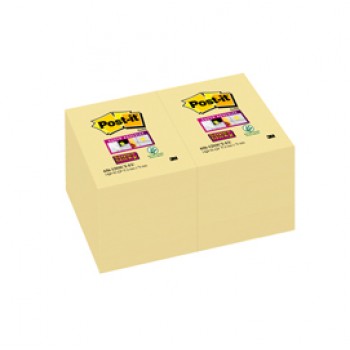 Blocco foglietti Super Sticky - 656-12SS-CY-EU - 47,6 x 76 mm - giallo Canary - 90 fogli - Post-it