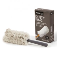 Spolverino Dusty King - microfibra - 3 ricambi inclusi - bianco/nero - Perfetto Spolverino Dusty King - microfibra - 3 ricambi inclusi - bianco/nero - Perfetto