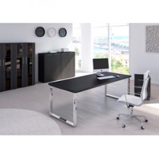 Scrivania direzionale Prestige Metal - 210 x 90 x 74 cm - nero venato