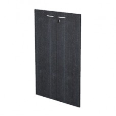 Coppia ante Easy - per mobile medio - 80 x 115 cm - spessore 18 mm - melaminico - nero venato