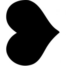 Lavagna da parete Silhouette - 29,5x35,8 cm - forma cuore - nero - Securit