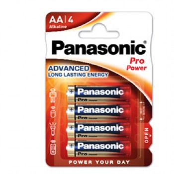 Pila stilo AA - 1,5V - ProPower - LR6 - Panasonic - blister 4 pezzi
