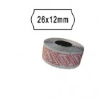 Rotolo da 1000 etichette a onda per Printex Smart 8/2612 - 26x12 mm - adesivo permanente - bianco - Printex - pack 10 rotoli