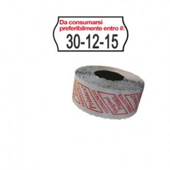 10 rotoli Rotolo da 1000 etichette a onda per Printex Smart 8/2612 - DA CONSUMARSI… - 26x12 mm - adesivo permanente - bianco -  Printex- pack