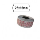 Rotolo da 1000 etichette a onda per Printex Smart 16/2616 e Z Maxi 6/2616 - 26x16 mm - adesivo permanente - bianco - Printex - pack 10 rotoli
