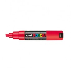 Marcatore a base d'acqua Uni Posca PC8K  - punta a scalpello 8,0mm - rosso - Uni Mitsubishi