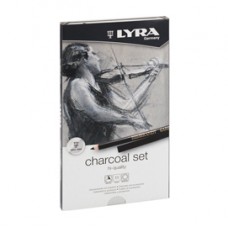 Carboncini in matita e stick di qualitA' Rembrandt Charcoal Set - Lyra - astuccio metallo