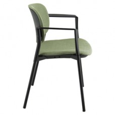 Poltroncina visitatore Step SPNSBR - con braccioli inclusi - verde bruciato - Unisit