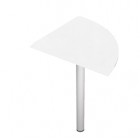 Angolare Agorà Basic - 90 gradi - 80 x 80 cm - gamba di supporto in metallo - bianco
