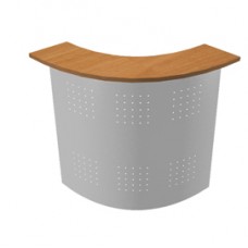 Sopralzo angolare reception Easy - 90 gradi - 96,5 x 96,5 x 115 cm - noce chiaro/metallo Sopralzo angolare reception Easy - 90 gradi - 96,5 x 96,5 x 115 cm - noce chiaro/metallo