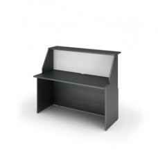 Modulo Prestige reception sopralzo/desktop - 140 x 76,1 x 117 cm - nero venato/bianco - Artexport