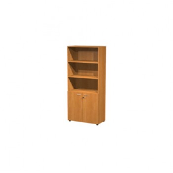 Armadio modulare - a 2 ante basse - 90 x 45,8 x 200 cm - noce chiaro