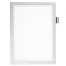 Cornice adesiva Duraframe Note - pannello magnetico - A4 (21 x 29,7 cm) - argento - Durable