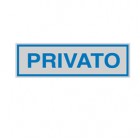 Targhetta adesiva - PRIVATO - 16,5 x 5 cm - Cartelli Segnalatori