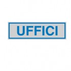 Targhetta adesiva - UFFICI - 16,5 x 5 cm - Cartelli Segnalatori
