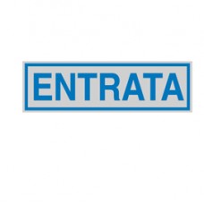 Targhetta adesiva - ENTRATA - 16,5 x 5 cm - Cartelli Segnalatori