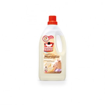 Detersivo liquido Cuore di Marsiglia - a mano e in lavatrice - 1 L - Omino Bianco