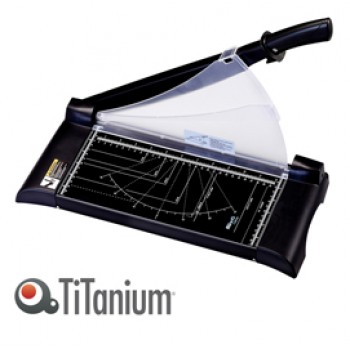 Taglierina a leva 3038 - con blocca lama - 55,8 x 21,3 x 21,2 cm - 315 mm (A4) - 10 fogli - nero - Titanium