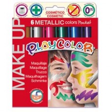 Tempera solida Make Up - cosmetica - Instant - astuccio 6 colori metallic