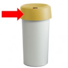 Coperchio per contenitore Modo Round - con fermasacco - 38x15 cm - anello giallo - Rotho