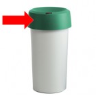 Coperchio per contenitore Modo Round - con fermasacco - 38x15 cm - anello verde - Rotho