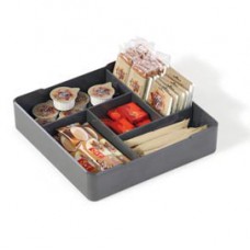 Organizer da tavolo Coffee Point - 4,8x21x21 cm - ABS - grigio carbone - Durable Organizer da tavolo Coffee Point - 4,8x21x21 cm - ABS - grigio carbone - Durable