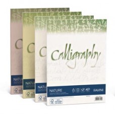 Carta Calligraphy Nature Crush - A4 - 120 gr - verde oliva - Favini - conf. 50 fogli
