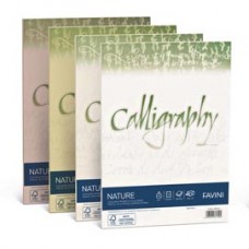 Carta Calligraphy Nature - A4 - 120 gr - verde oliva - Favini - conf. 50 fogli