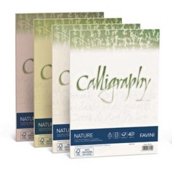 Carta Calligraphy Nature Crush - A4 - 120 gr - verde oliva - Favini - conf. 50 fogli