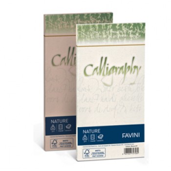 Busta Calligraphy Nature Crush - 110 x 220 mm - 100 gr - giallo agrumi - Favini - conf. 25 pezzi