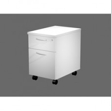 Cassettiera Agorà - 1 cassetto + 1 classificatore - con ruote - 39,6 x 60 x 60 cm - bianco