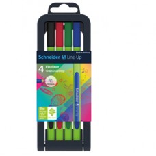 Fineliner Line-Up - punta 0,4mm - colori assortiti - Schneider - astuccio 4 colori Fineliner Line-Up - punta 0,4mm - colori assortiti - Schneider - astuccio 4 colori