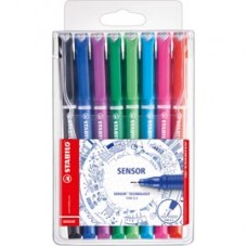 Fineliner Stabilo Sensor - tratto 0,3mm - 8 colori assortiti - Stabilo - conf. 8 pezzi Fineliner Stabilo Sensor - tratto 0,3mm - 8 colori assortiti - Stabilo - conf. 8 pezzi
