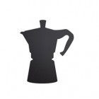 Lavagna da parete Silhouette - 30 x 50 cm - forma moka - nero - Securit
