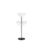 Espositore da terra con 2 semisfere contenitori - Ø 50 cm / Ø 40 cm - altezza 116 cm - Tecnostyl