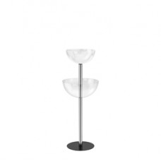 Espositore da terra con 2 semisfere contenitori - Ø 50 cm / Ø 40 cm - altezza 116 cm - Tecnostyl