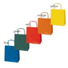Shopper - maniglie cordino - 22 x 10 x 29 cm - carta kraft - mix Natale - Mainetti Bags - conf. 25 pezzi