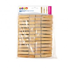 Molletta in legno - 72 x 10 mm - DECO - busta 50 pezzi Molletta in legno - 72 x 10 mm - DECO - busta 50 pezzi